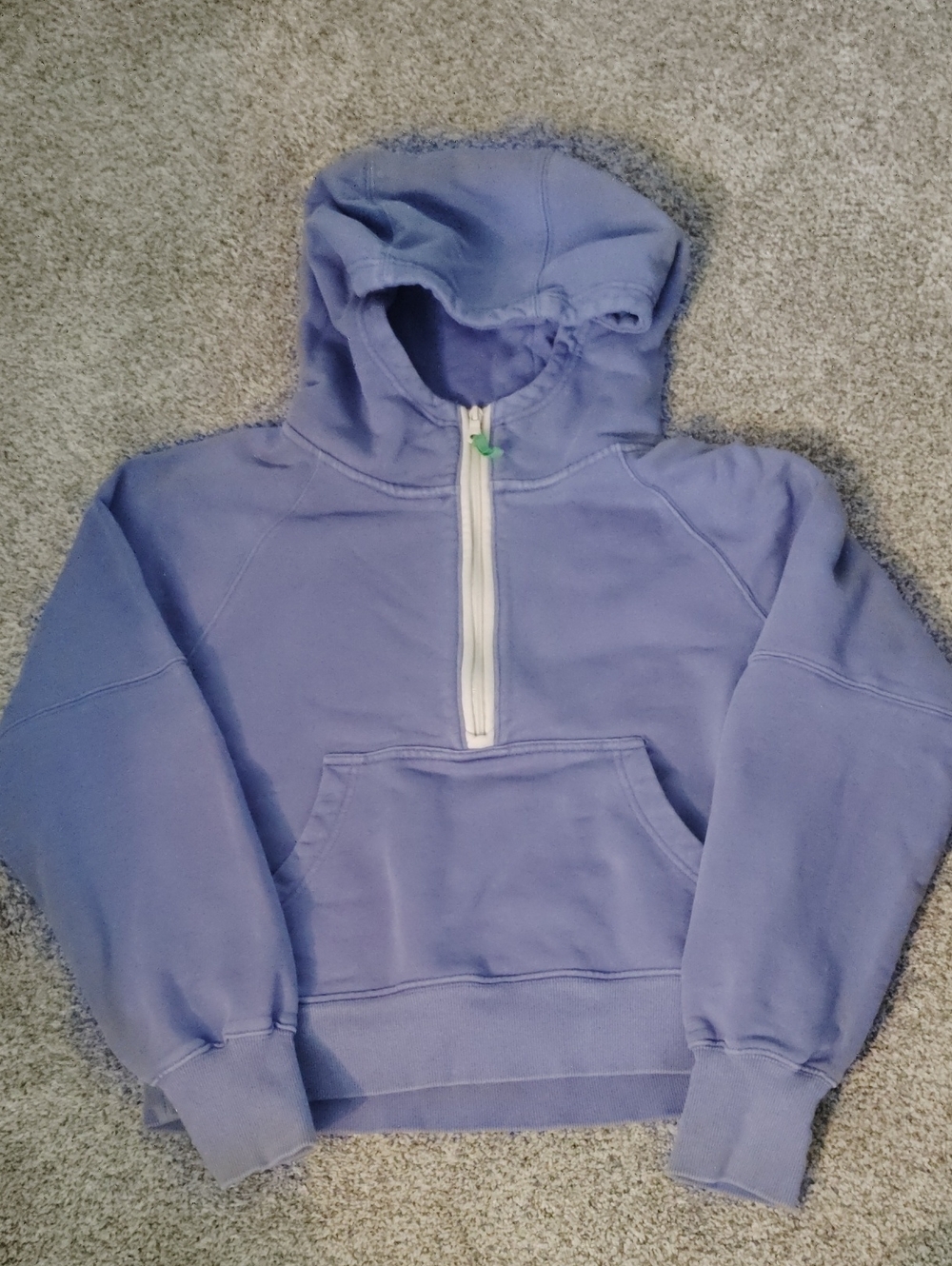 aerie Lavender Half-Zip Hooded Puffer Pullover